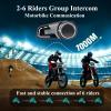 QSPORTPEAK Motorbike Helmets Bluetooth intercom,M2C Full Duplex Wireless Motorcycle Bluetooth Headset for 2-6 Riders with LCD Screen,CVC+DSP Noise Cancellation Music Share IP67Waterproof,1 Pack view 3