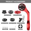 BIKOOCO Out Front Cycling Computer Mount - Garmin Bike Mount for Garmin Edge 200 500 510 520 800 810 820 1000 1030,Bike Computer Mount Compatible with Road Bike GPS Computer,Garmin,Combo view 2