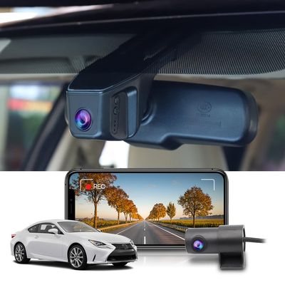 Fitcamx Front 4K+Rear 1080P Dash Cam Adapts for Lexus RC & RC F 2014-2017 RC300 RC350 F Sport, OEM Factory Style, 2 Way HD Video, Loop Recording, WiFi Connect & APP, G-Sensor, Easy to Use, 128GB Card