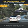 Fitcamx Front 4K+Rear 1080P Dash Cam Adapts for Lexus RC & RC F 2014-2017 RC300 RC350 F Sport, OEM Factory Style, 2 Way HD Video, Loop Recording, WiFi Connect & APP, G-Sensor, Easy to Use, 128GB Card view 2