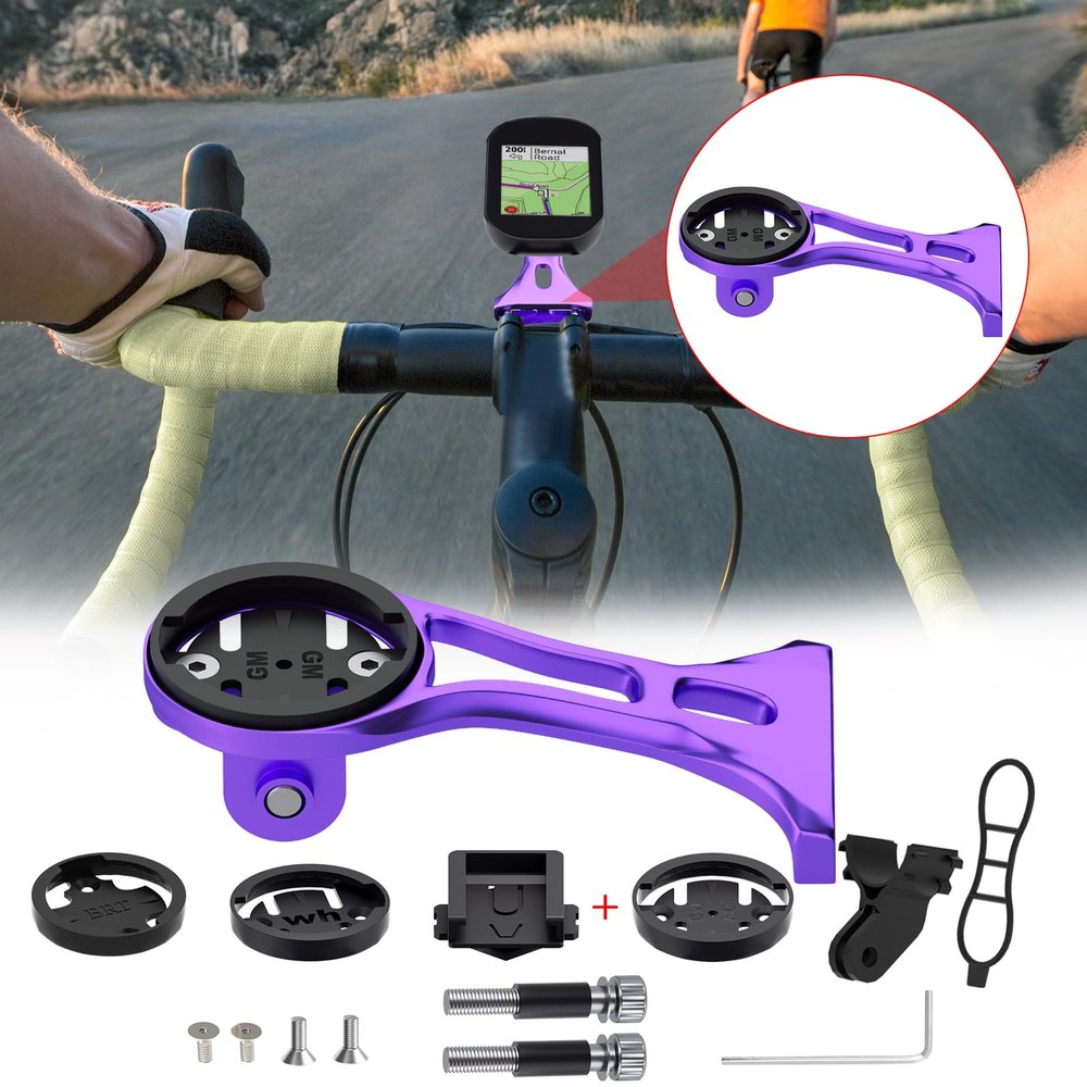 BIKOOCO Out Front Bike Computer Mount - Lightweight GPS and Action Camera Compatible Mount for Garmin, Wahoo, Bryton, Cateye - Ideal 32mm Handlebar Accessory for Mountain, Road, and Gravel Bikes