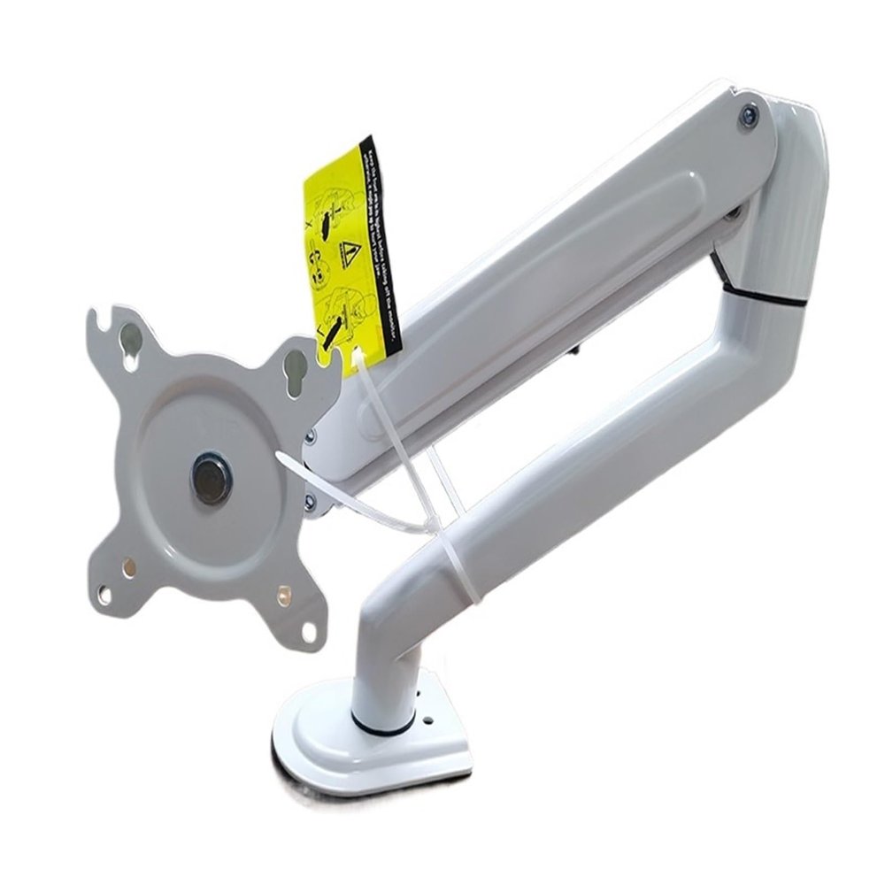 AVXANKTG GC08-12 Desktop Monitor Mount Bracket for 13 to 27 Inch LCD Screen Swivel and Tilt Adjustment Monitor Desktop Stand(White)