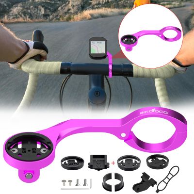 BIKOOCO Out Front Cycling Computer Mount - Garmin Bike Mount for Garmin Edge 200 500 510 520 800 810 820 1000 1030,Bike Computer Mount Compatible with Road Bike GPS Computer,Garmin,Combo(Pink)