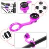 BIKOOCO Out Front Cycling Computer Mount - Garmin Bike Mount for Garmin Edge 200 500 510 520 800 810 820 1000 1030,Bike Computer Mount Compatible with Road Bike GPS Computer,Garmin,Combo(Pink) view 2