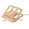 ZXDRYBHD Wooden Laptop Stand, Dissipation Laptop Riser, Laptop Stand for Desk, Hollow Design, with Multiple Angles, Folding, Portable(Brown) view 2