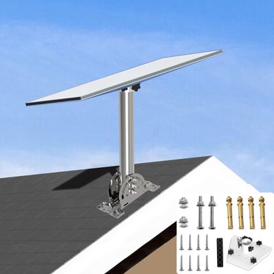 Starlink Gen 3 Pivot Roof Mount, Starlink Gen 3 Pipe Adapter Mount, 160 Tilt Angle Adjustable for Better Signal, Starlink Internet Kit Satellite Pole Mounting Kit