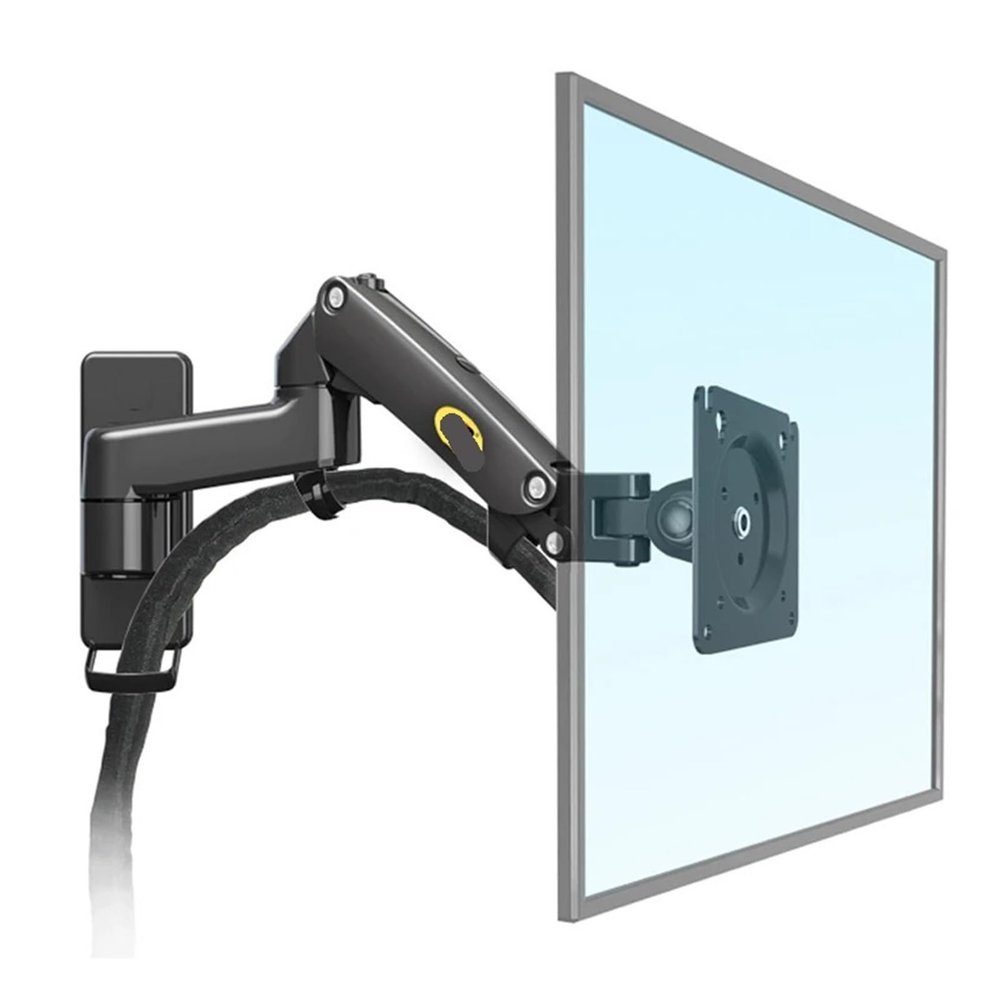 AVXANKTG F150 Aluminum Alloy 360 Degree 17"-27" Monitor Stand Gas Spring Arm LED LCD TV Wall Mount Loading 2-7 kg(Black)