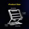 Aluminum Laptop Stand, 360 Degree Rotating Base, Adjustable Height and Angle, Hollow Heat Dissipation Design, for Laptops from 10-17 in view 2