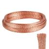 BENECREAT 13 Feet Braided Ground Strap, 10mm/0.39 inch Wide Flexible Flat Copper Flat Sleeving for Radio Antennas and House Grounding view 1