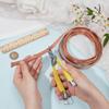 BENECREAT 13 Feet Braided Ground Strap, 10mm/0.39 inch Wide Flexible Flat Copper Flat Sleeving for Radio Antennas and House Grounding view 3