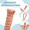 BENECREAT 13 Feet Braided Ground Strap, 10mm/0.39 inch Wide Flexible Flat Copper Flat Sleeving for Radio Antennas and House Grounding view 4