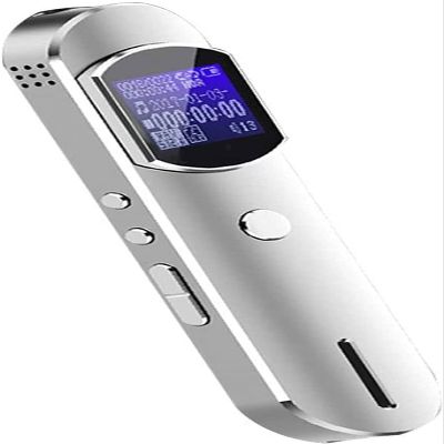 aiqiua Digital Voice Recorder for Lectures, Meetings, Interviews 16GB Audio Recorder Mini Portable Tape Dictaphone with Playback, USB, MP3