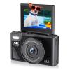 4K Digital Camera for Photography, 64MP UHD Autofocus Vlogging Camera for with 3 180 Flip Screen, 18X Zoom Compact Travel Camera Webcam for Gift Teens Begginers Adults view 1