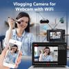 4K Digital Camera for Photography, 64MP UHD Autofocus Vlogging Camera for with 3 180 Flip Screen, 18X Zoom Compact Travel Camera Webcam for Gift Teens Begginers Adults view 4