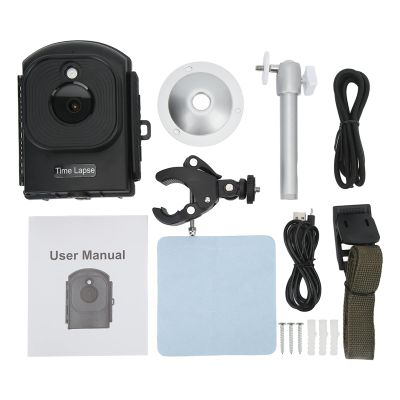 Time Lapse Camera for Photography, 1080P HD Mini Video Camera, Low Light Full Color, 120 Wide Angle Lens IP66 Waterproof, Multiple Modes, for Construction Plant Weather