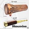 DA Ancein - 16 Inch Antique Brass Telescope  Handcrafted Nautical with Ideal for Collectors and Home Decor Leather Box view 2