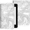 Amazon Kindle Paperwhite Case (11th Gen), PU Leather Adjustable Stand Cover with Auto Sleep/Wake - Topographic White view 1