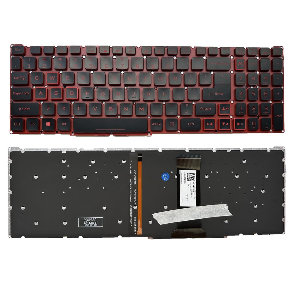 Siakoocty Laptop Replacement US Layout with Backlight Keyboard for Acer Predator Helios 300 PH315-52 PH315-53 PH317-53.Acer Nitro 5 AN515-43 AN515-54 AN517-51 LG05P-N10BR LG05P-N12B3L