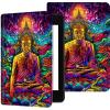 Case for 6.8" Kindle Paperwhite (11th Generation 2024/2023/2021), PU Leather Kindle Case Adjustable Stand with Auto Sleep/Wake Cover for Kindle Paperwhite Signature Edition, Buddha Lotus view 1