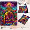 Case for 6.8" Kindle Paperwhite (11th Generation 2024/2023/2021), PU Leather Kindle Case Adjustable Stand with Auto Sleep/Wake Cover for Kindle Paperwhite Signature Edition, Buddha Lotus view 3