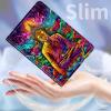 Case for 6.8" Kindle Paperwhite (11th Generation 2024/2023/2021), PU Leather Kindle Case Adjustable Stand with Auto Sleep/Wake Cover for Kindle Paperwhite Signature Edition, Buddha Lotus view 4