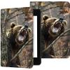 PU Leather Kindle Case for 6.8" Kindle Paperwhite (11th Gen), Adjustable Stand with Auto Sleep/Wake Cover - Camouflaged Tree Bear view 1