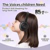 vinamass Kids Bluetooth Headphones,Kids Wireless Headphone with 85dBVolume Limiter, 30H Playtime, Adjustable Headband,Over-Ear Headphones for Kid School Online Class Travel view 3