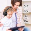 vinamass Kids Bluetooth Headphones,Kids Wireless Headphone with 85dBVolume Limiter, 30H Playtime, Adjustable Headband,Over-Ear Headphones for Kid School Online Class Travel view 4