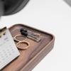 Raico Headphone Stand with Catchall Tray Base Premium Showpiece Headset Holder with Storage Solid Wood (Walnut) view 3
