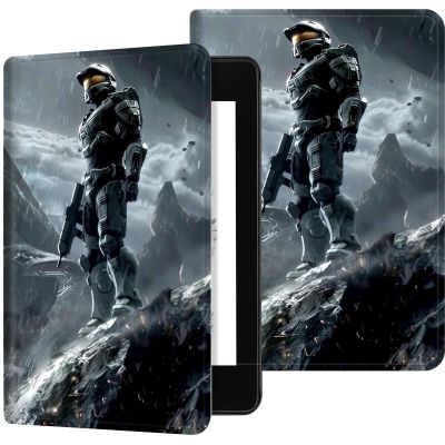 AIRWEE Case for 6.8"" Kindle Paperwhite (11th Generation 2024/2023/2021), PU Leather Kindle Case Adjustable Stand with Auto Sleep/Wake Cover for Kindle Paperwhite Signature Edition, Doomsday Warrior