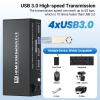 4K/60Hz HDMI KVM Switch 2 Computers 3 Monitors, 2 Port HDMI KVM Switcher 2 in 3 Out for 2 PC Share 3 Monitors and 4 USB 3.0 Ports, Support Copy Mode/Extended Mode, Two Switching Modes view 4
