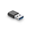 Hama USB-A to USB-C Adapter, SuperSpeed Plus 10Gbps, 2-Port, Black view 2