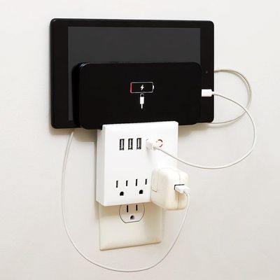 Lakeside USB and Outlet Adapter with Phone Holder - Ultimate Charging Hub