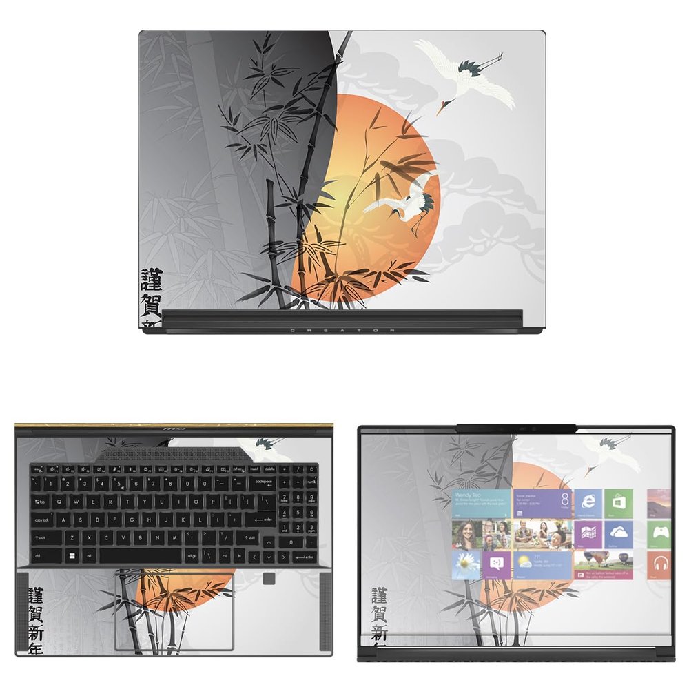 Decalrus - Protective Decal Sticker for The MSI Creator 16 AI A1VHG (16" Screen) case Cover wrap MScreator16_A1VHG-135