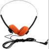 Weicoca Orange Retro On Ear Headphones, Lightweight Portable Headphone with Adjustable Headband, Wired Stereo Headphones, Cute Headphone Trvel view 1