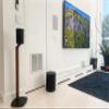 ynVISION.DESIGN Premium Wooden Walnut Floor Stand Compatible with Sonos Era 100 and Era 300 (Black) (Pack of 2) view 3
