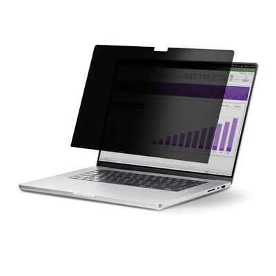 StarTech.com 13.3in Flip-Over Laptop Privacy Screen for MacBook Pro, Anti-Glare and Blue Light Reduction Privacy Filter