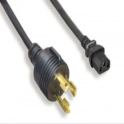 10ft NEMA L6-30P to C13 Power Cord 14AWG 14AWG x 3C 300V