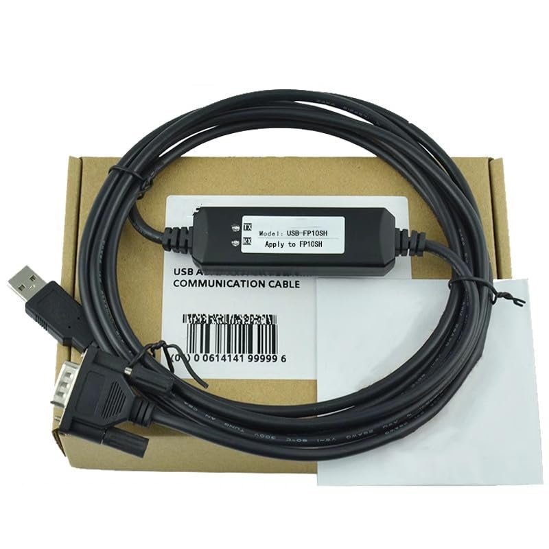 USB-FP10SH Applicable PLC Debugging Cable Computer USB Interface Programming Cable Eco-Friendly Cable Communication Download Data Cable Dual chip Design Industrial Grade 3 Meter