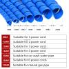ELLANA Spiral Protector 1 Meter Car Washer Hose Casing Flame Retardant Wrap Sleeving Decorative Spiral Protective Cover for Hydraulic Tubing Wraps Cable(Yellow,8mm Inside Diameter) view 2