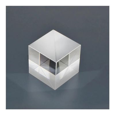 ZTBH Microscope Accessories Kit Optical Glass Cube Dichroic Dispersion Beam Splitter Prism Splitting Ratio 50:50 fit for Spectrometer Experiment Prisma Microscope Slides(25.4x25.4x25.4mm)