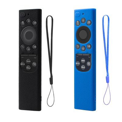 2 Pack Remote Cover for Samsung Smart TV, Silicone Protective Case for Samsung Solar Cell Remote 2021 2022 BN59-01357 BN59-01385 BN59-01265A Updated Remote Case Holder (Royal Blue +Black Not Glow)