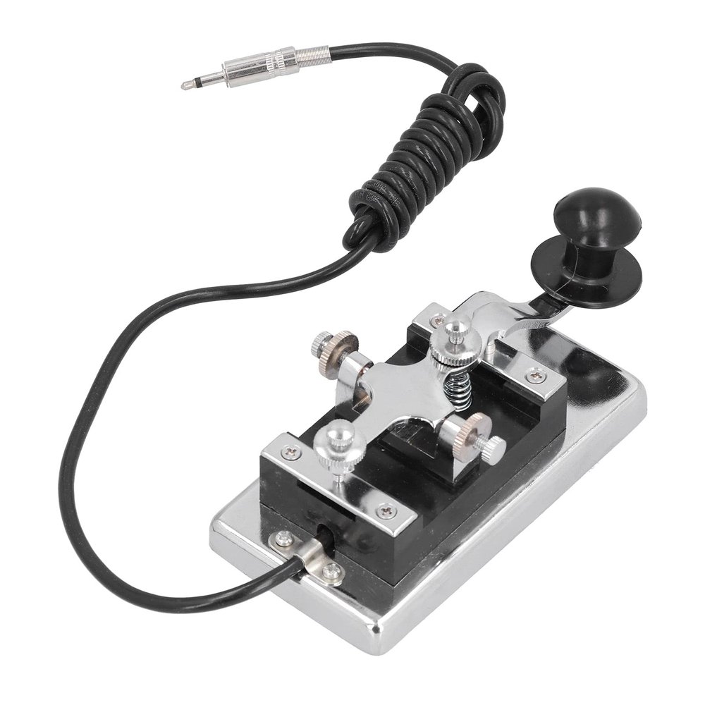 Asixxsix Morse Code Key, Morse Code Telegraph Key, Morse Code CW Telegraph Hand Heavy Key Short W ave Radio Communication Teaching Aids, for Physical Experimental Teaching, Asixxsixtvzs823xb4