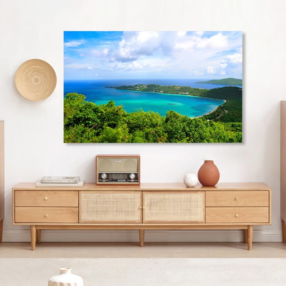 GSGC TV Cover TV Dust Cover TV Screen Protector 32-80Inch Universal Indoors Monitor Art Decorative Cover for LCD LED Plasma Hanging Curved Flat TV Display Protectors-Blue-4#||47-50 inch(116 * 67cm)