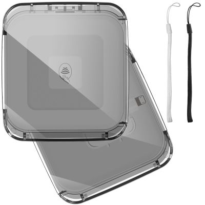 BASSIRY Anti-Lost Clear Cover Case Compatible with Square Reader 2nd Generation, 1st Generation, Case for Square Reader Magstripe with 3.5mm Headset Jack or Lightn Connector (2packs, Black