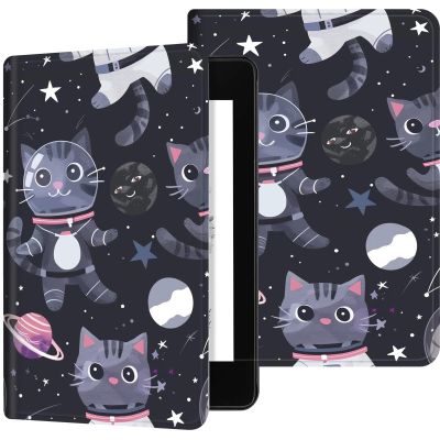 for Kindle 10th Generation 2019 Case, Slim PU Leather Kindle Cover 10th Generation, Adjustable Stand with Auto Sleep/Wake Smart Cover (Not fit Kindle Oasis or Kindle 2022), Galactic Cat