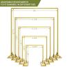 8.2FT Adjustable Backdrop Stand Kit - Square Wedding Arch & Balloon Arch for Photo Booth Background, Baby Shower, Birthday Party Decorations (Portable Frame) (Gold,8.2X 8FT) view 2