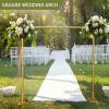8.2FT Adjustable Backdrop Stand Kit - Square Wedding Arch & Balloon Arch for Photo Booth Background, Baby Shower, Birthday Party Decorations (Portable Frame) (Gold,8.2X 8FT) view 4