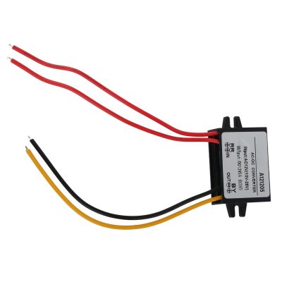 Cryfokt DC 12V Converter Short Circuit AC 10-28V Step Down Power Supply for Car Screen Fan (5A)