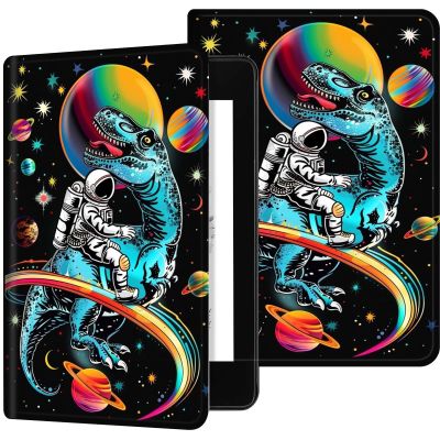 Case for 6" Kindle Paperwhite (10th Generation,2018 Release),PU Leather Kindle Paperwhite 2018 Case, Adjustable Stand with Auto Sleep/Wake Kindle Paperwhite 10th Generation Case, Astronaut Dinosaur